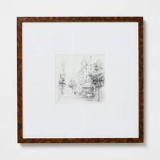 20"x20" Black and White Landscape Wall Art - Threshold designed with Studio