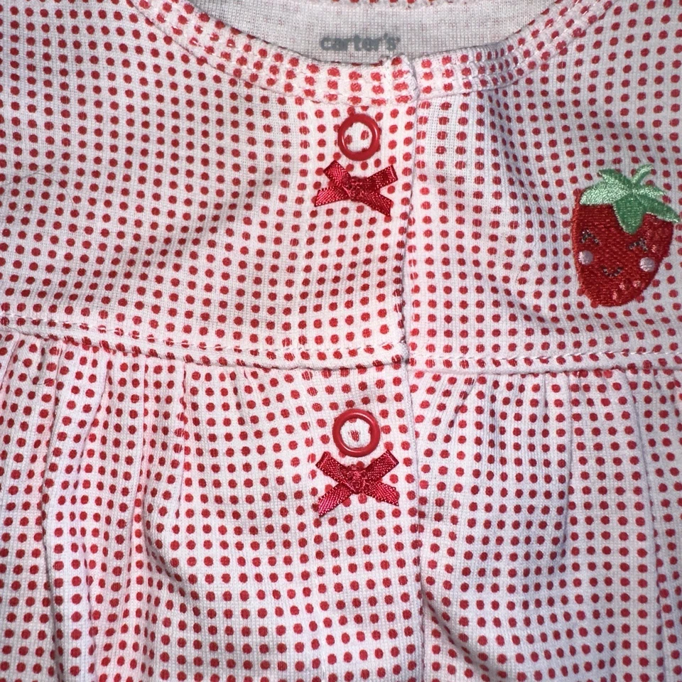 Mameluco Carters Bordado Fresas Fresa Lunares Burbuja 24 Meses Foto 4 de 4