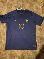 Nike France Soccer Jersey Mbappe #10 Navy Gold Officially Licensed Soccer Shirt