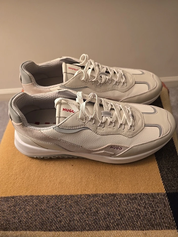 Zapatillas Hugo Boss de cuero blancas para hombre Foto 3 de 4