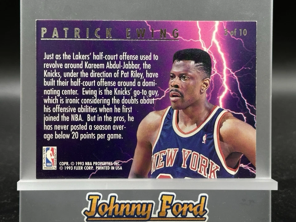 Fleer Ultra #3 Patrick Ewing 1993-94 anotador Kings New York Knicks Foto 2 de 2