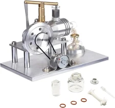 Hot Air Stirling Motor Power Generator Alpha Engine Model Educational Physics US