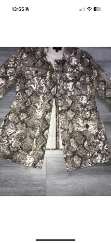 Ladies Size 8 Petite River Island Snake Animal Print Utility Jacket Shacket Vgc - Picture 8 of 11