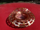 Antique Fenton Open Edge Two Row Carnival Glass Hat Vase / Vasline / Uranium