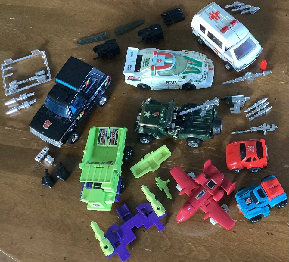 complete G1 TRANSFORMERS lot UNBROKEN circle stamp HOUND Wheeljack TRAILBREAKER - Image 3 of 4