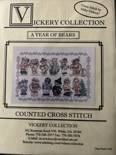 Calendario punto de cruz colección Vickery "Un año de osos" paquete de gráficos 403