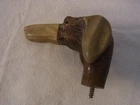Greyhound Head Walking Stick Cane Handle Antique German #E