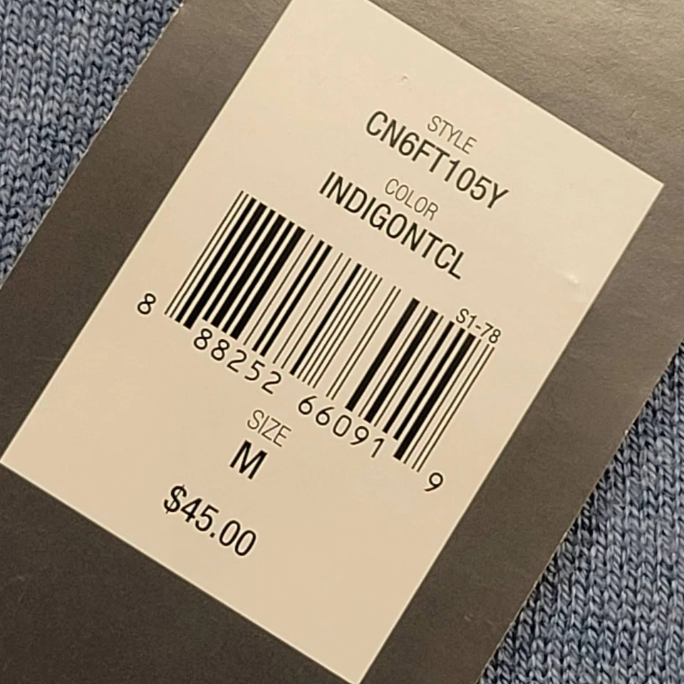 Suéter azul John Bartlett NOVO US$ 45 Raglan manga longa malha gola redonda masculino tamanho M - Imagem 4 de 4