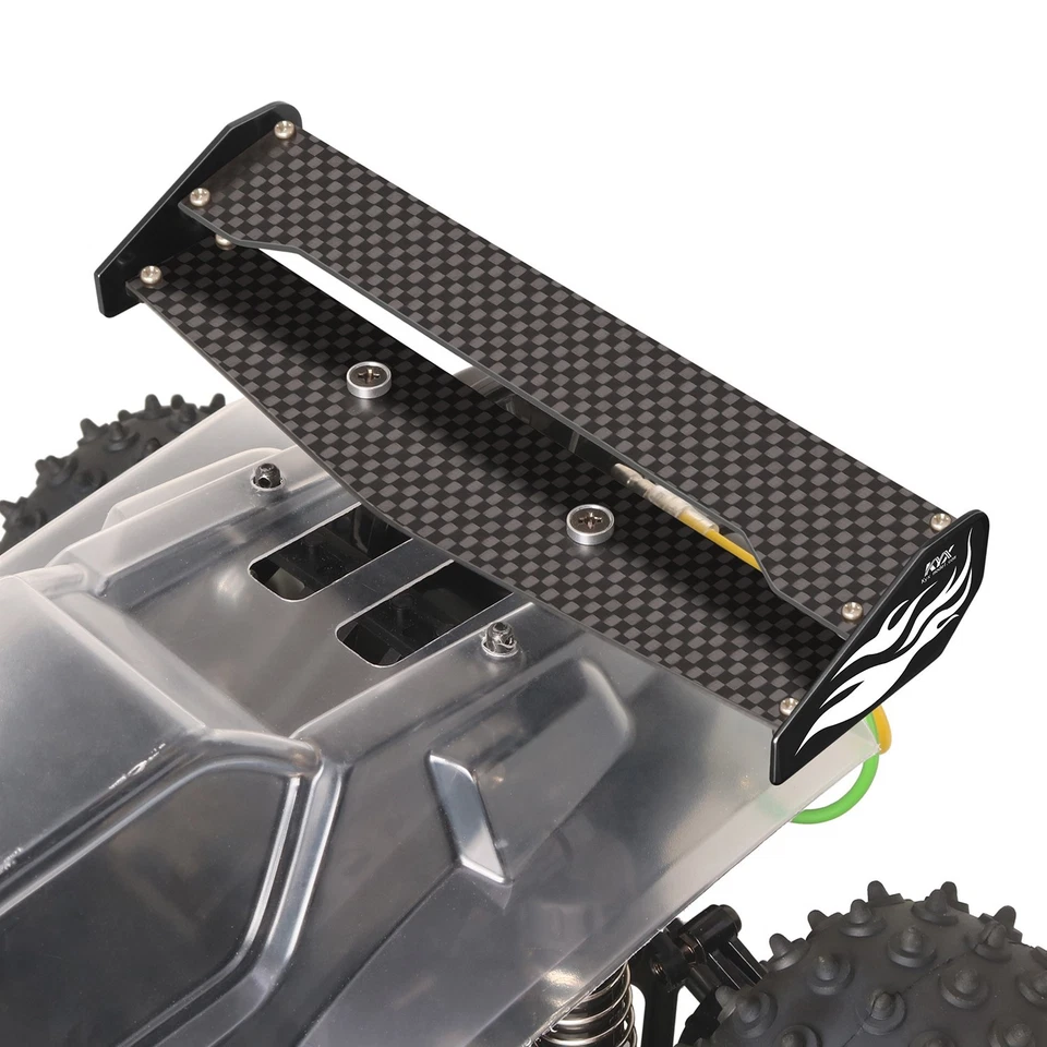 KYX Carbon Fiber Rear Wing Car Spoiler Upgrades Parts for 1/10 Tamiya Hornet EVO - Image 3 of 4
