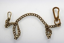 Unisex Stainless Shiny Gold Pocket Watch Replacement Chain Fob 14 1/2" Inch