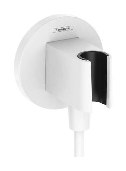 Hansgrohe Fixfit S Wandanschluss, Mit Brausehalter, 26888700, Farbe: Mattweiß-image