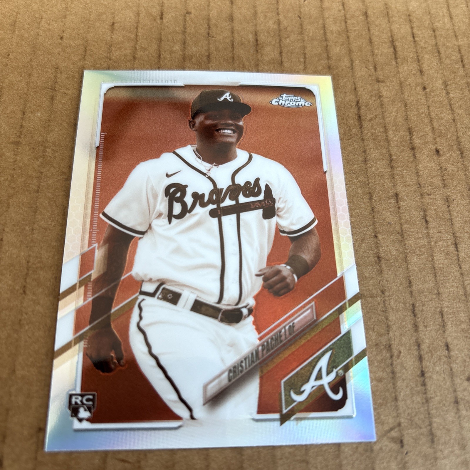 2021 Topps Chrome SEPIA REFRACTOR Cristian Pache RC #178 Braves Card (f4)