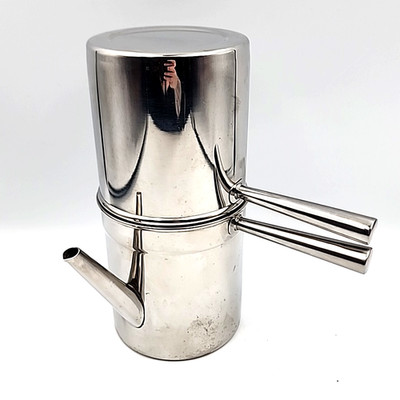 Ilsa Neapolitan Stainless Steel Drip Coffee Maker with Spout Italy