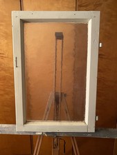 altes Fenster Flügel Holz Ohne Sprossen Deko Shabby Ornament Kathedral