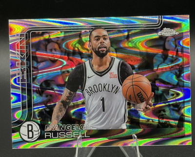 2025-26 Topps Chrome Basketball D'Angelo Russell RayWave Refractor #79 Nets