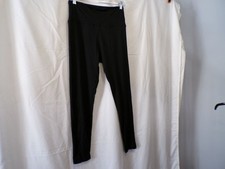 Black Full Length Leggings Large XL 92 Polyester 8 Spandex