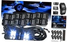 8 Pods Quick Connect Blue Rock Lights, 18 Wide Angle Chips, 4M 8Pcs blue