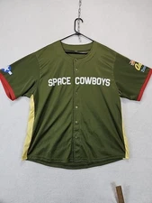 Sugarland Space Cowboys Baseball Jersey Green Mens XL - 2XL #23 Promotional