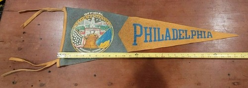 Rare 1926 28" 150 Years of AMERICAN INDEPENDENCE Pennant-PHILADELPHIA-1776-1926 - Picture 6 of 8