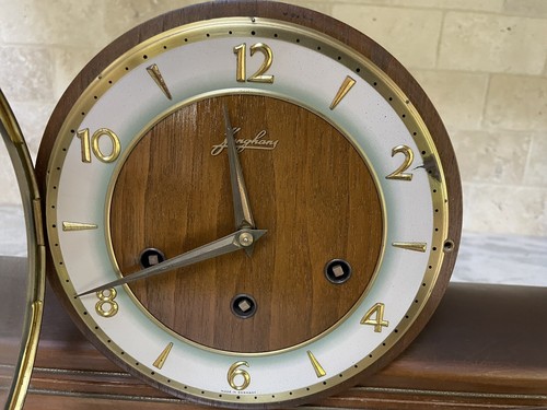 Vintage Art Deco Junghans Chiming Mantle Clock, Germany, No Key - Picture 6 of 24