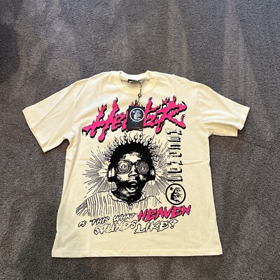 Hellstar l ''Is This What Heaven Sounds Like'' Cream Brand New With Tags Sz M-NWT