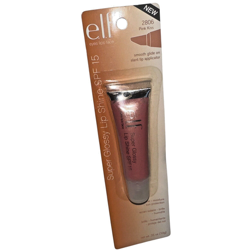 ELF Super Glossy Lip Shine Pink Kiss 2806 NOS Y2K Lip Gloss Beauty