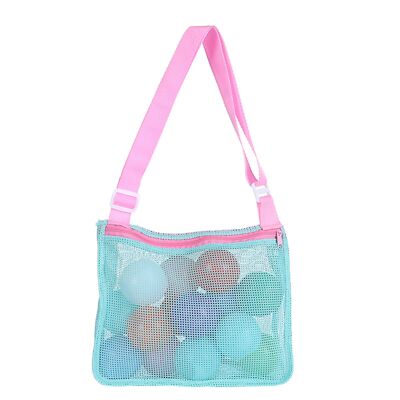 Colorful Mesh Beach Bags Breathable Sea Shell Bags Adjustable Straps