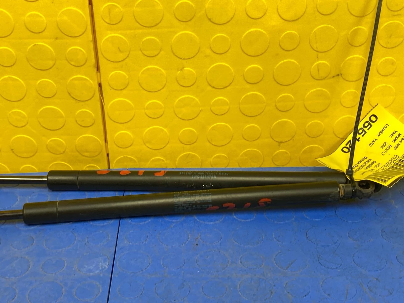 08 09 10 11 12 BENTLEY Continental GT Hood Lift Strut Shock Set OEM 3W0823475B