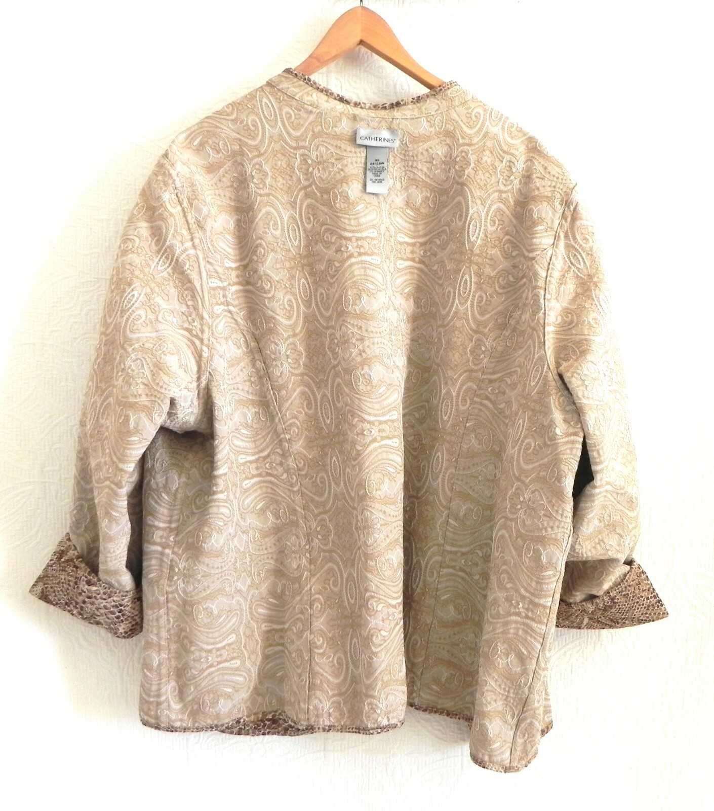 Catherines Reversible Lightweight Jacket Open Emb… - image 8