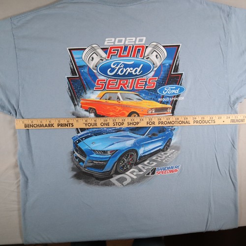 Bandimere Speedway 2020 T Shirt Fun Series Ford Drag Racing Colorado Blue 2XL - Picture 11 of 14