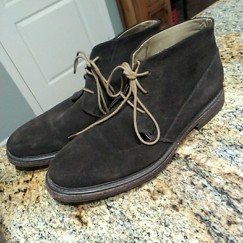Calvin Klein Men's Phillip Brown Suede Chukka Boots 10.5 M Casual Dress Shoes - Picture 4 of 12