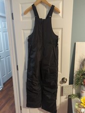 Arctic Quest Snow Suit Ski Bibs Youth Size XL Black OuterWear Protection New