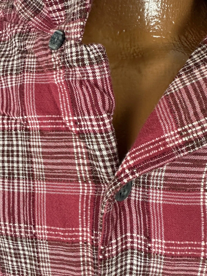 Camisa de Campamento de Aventura John Ashford de Colección para Hombres 2XL a Cuadros Manga Corta Texturizada Foto 4 de 4