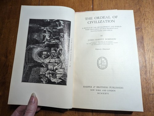 THE ORDEAL OF CIVILIZATION 1st ed 3/4 leather 1926 James Harvey Robinson Maps - Imagen 6 de 23