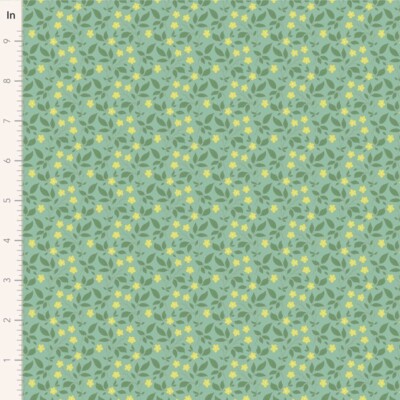 Tilda Sunday Brunch Tipsy Teal Blender by Tone Finnanger 1/2 Yard 110115