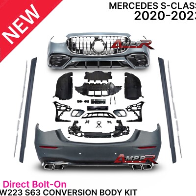 For 2021-2023 Mercedes S-Class W223 S500 S560 Facelift S63 AMG Bumper Body Kit