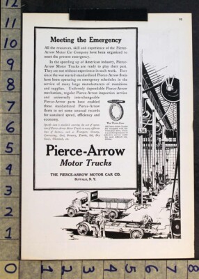 1917 PIERCE ARROW MOTOR R-5 TRUCK BUFFALO WORM GEAR FACTORY INDUSTRY AD FC6909