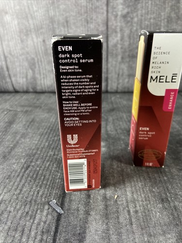 (2X) Mele Enhance Even Dark Spot Control siero viso per pelle ricca di melanina 1 oncia - Foto 2 di 2
