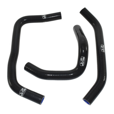 Black Radiator Hoses Water Coolant Tube Silicone Pipes For ZX-25R