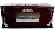 Original BINA 9 Stopper 3.5 Octaves Multifold Bellow 42 Keys Two Reeds Harmonium