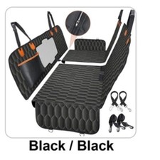 5-in-1 Dog Car Seat Cover for Back Seat, 100 Waterproof Car 53"x59" Black