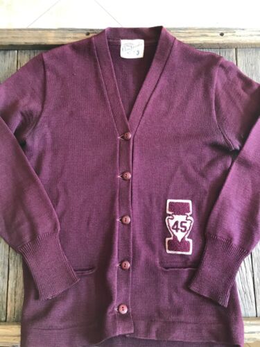 Antique Letterman Sweater - 1945 College Sweater … - image 1