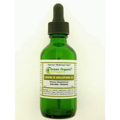 Green Organic Supplements Lugol s Iodine Solution 2%, 2oz