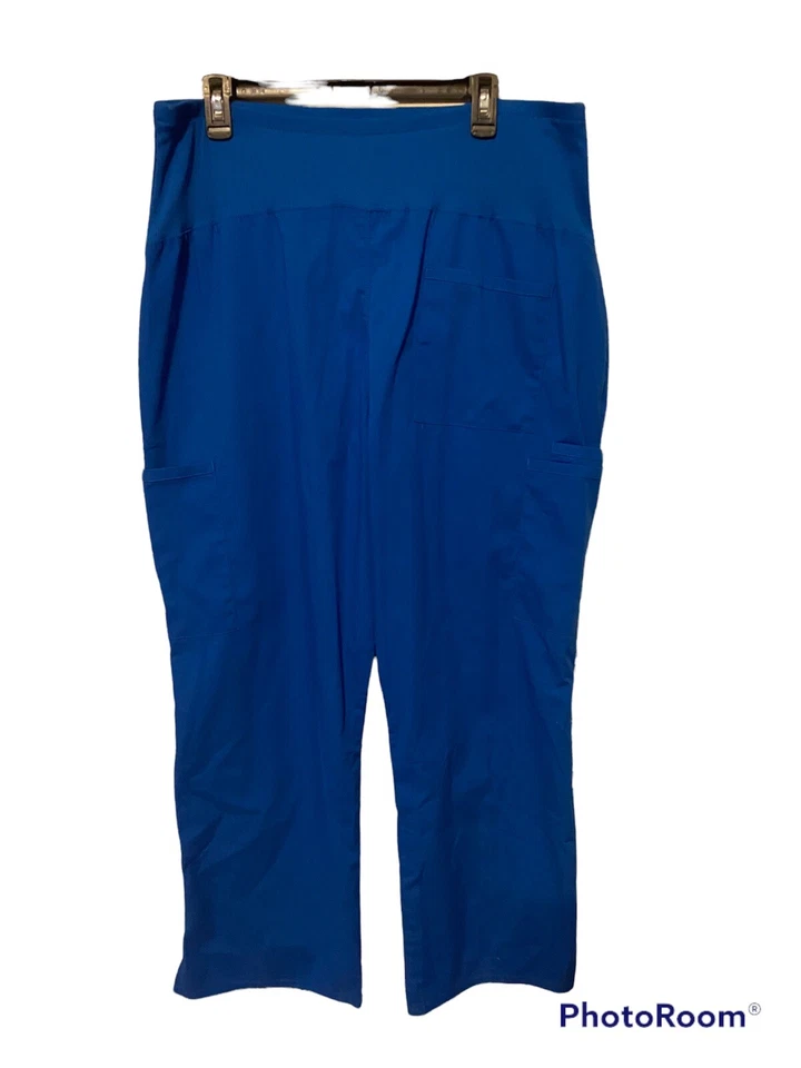 Cherokee Workwear Women's Maternity Straight Leg Pant WW220P XL Petite Royal - Image 3 of 3