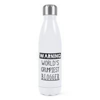 Warnung World's Grumpiest Blogger Doppelwand Wasserflasche Lustig Best