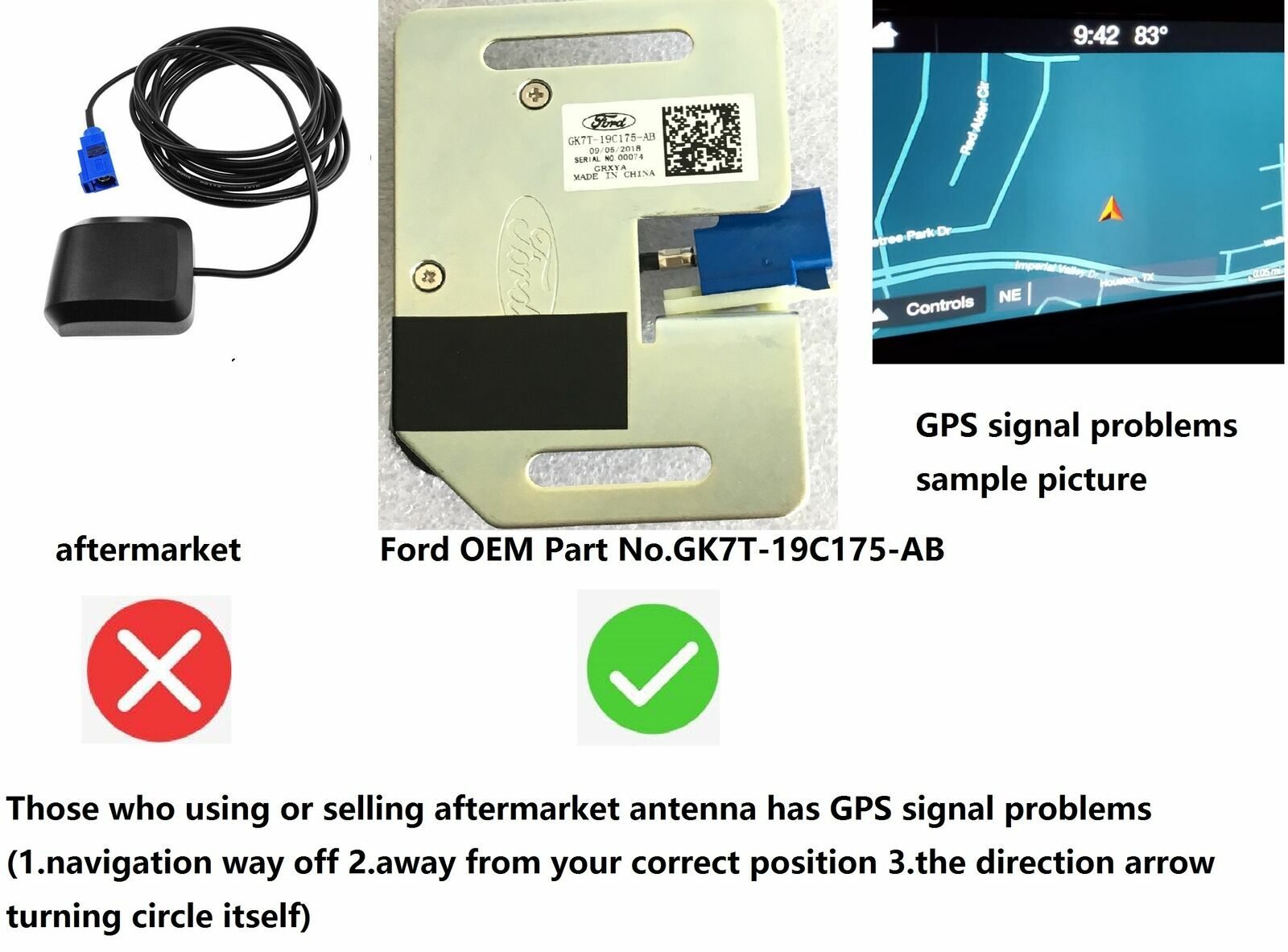Genuine SYNC 3 GPS Antenna Module Fit for Ford Sync 3 Stereo eBay