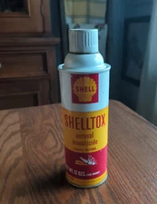 Vintage Shell Motor Oil Shelltox Aerosol Can 12oz Full Gas Motor Oil