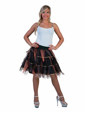 Funny Fashion Halloween-Party-Cosplay-Fancy Petticoat Skirt-Black/Gold-Onesize