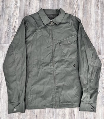 Volcom Men s Size XL Zip-up Jacket Green Rare
