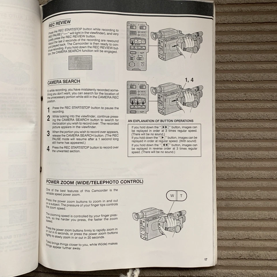 Sharp Quick Zoom 12 VL-C7950H Camcorder Instruction Operation Manual - Image 3 of 4